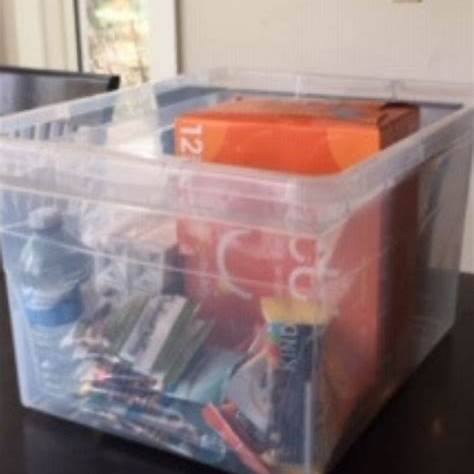 Open bin of healthy emergency snacks in car—ideal snack ideas for active families